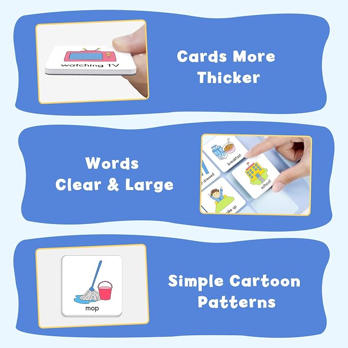 Magnetic Visual Schedule for Kids - Morning & Bedtime Routine Chart with 96 Activity Magnets, Foldable Board for Daily Routine, Chore Organizer & ADHD Tools - Image 3