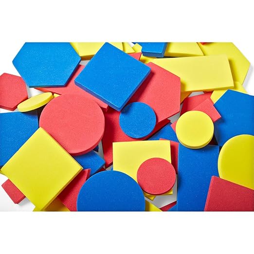hand2mind Foam Attribute Blocks Student Kit, Geometry Set, Preschool Learning, Manipulatives for Preschool, Montessori Math, Shapes for Toddlers, Home Schooling Materials Pre-K (Set of 60 Blocks) - Image 4