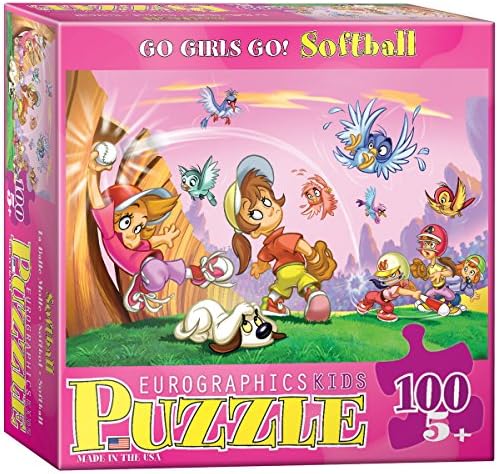 EuroGraphics Softball Go Girls Go! 100 Piece Puzzle by EuroGraphics