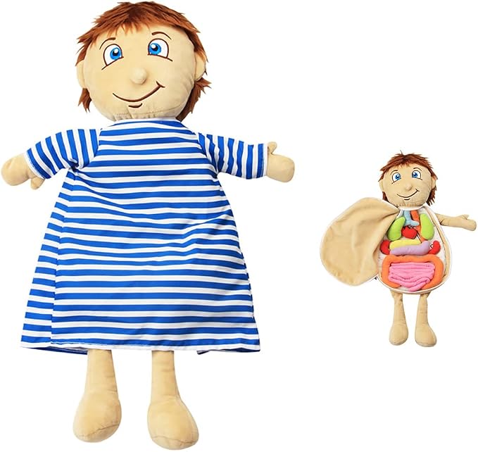 KAKIBLIN Human Body Plush Toy with Removable Organs for Toddlers Learning by KAKIBLIN