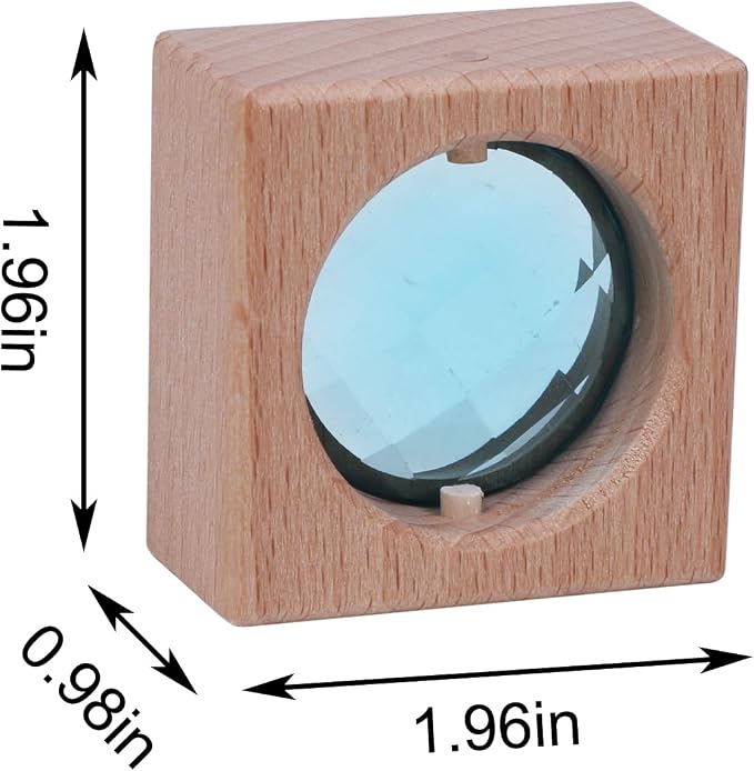 16PCS Acrylic Wooden Gem Blocks, Sparkling Acrylic Colorful StackingToys, Open Ended Play Montessori Educational Toys (16PCS Square Gem Blocks) - Image 2