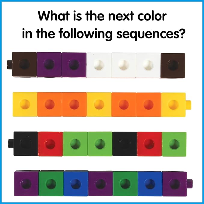 edxeducation Linking Cubes, Set of 100, Counting Cubes, Color Sorting Toys - Image 4
