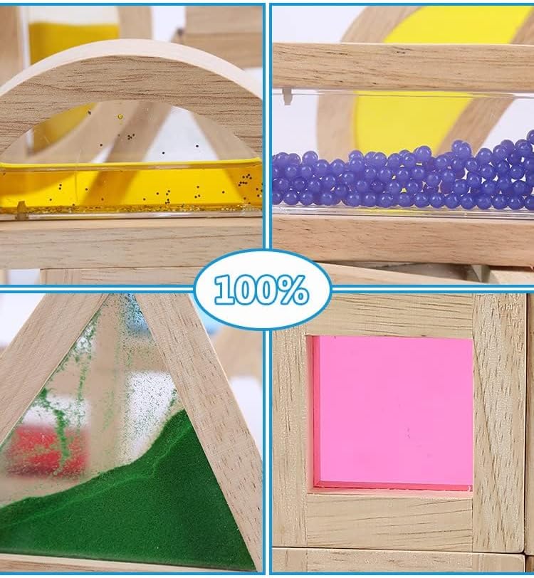 Large Wooden Building Blocks for Toddlers Baby Kids 16 Pcs Rainbow Blocks Geometry Sensory Stacking Construction Toys Set Colorful Preschool Learning Educational Toys for Boys & Girls… - Image 5