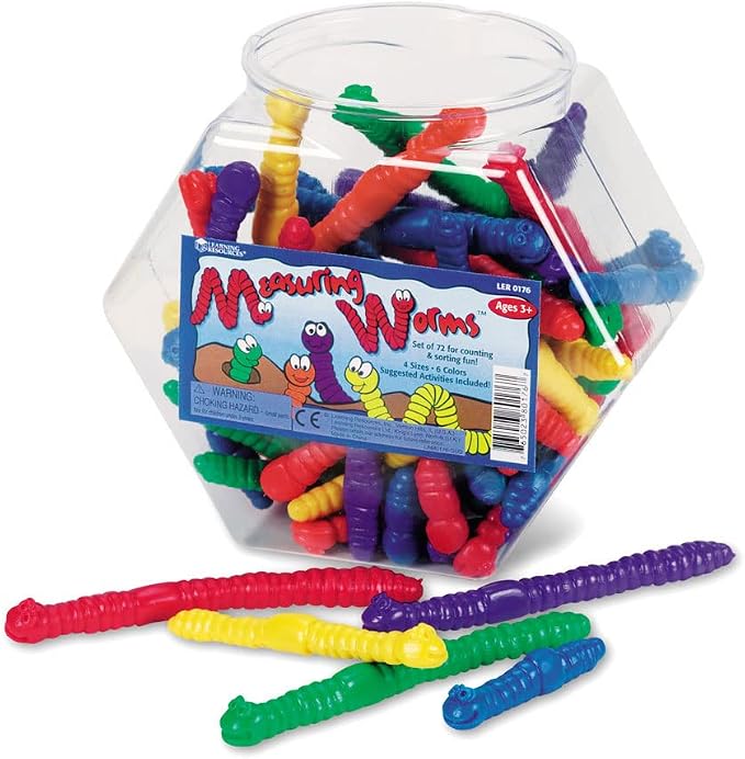 Learning Resources Measure Worms Set of 72 - Image 3