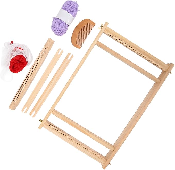 Cryfokt Kids Wooden Weaving Kit Innovative DIY Hand Crafted Education Set for Children Hand Eye Coordination for Household