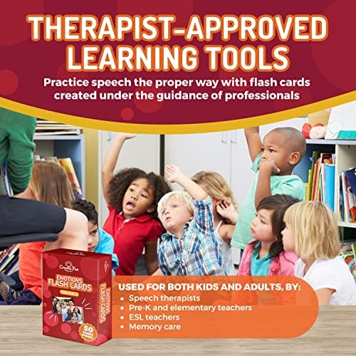 CreateFun 50 Emotions Flash Cards V2 - Therapy Photo Cards for Autism, ESL - Image 4