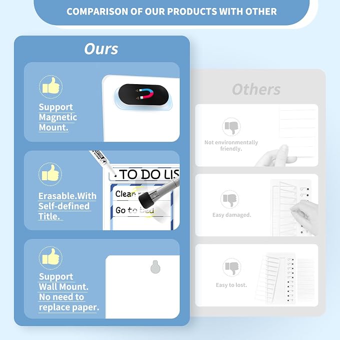 2 Pcs Chore Chart for Kids: Dry Erase My Chores Slider Chart, Magnetic Visual Schedule for Fridge, Kids Daily Checklist - ADHD Tools: to Do List and Routine Chart for Multiple Kids - Image 3