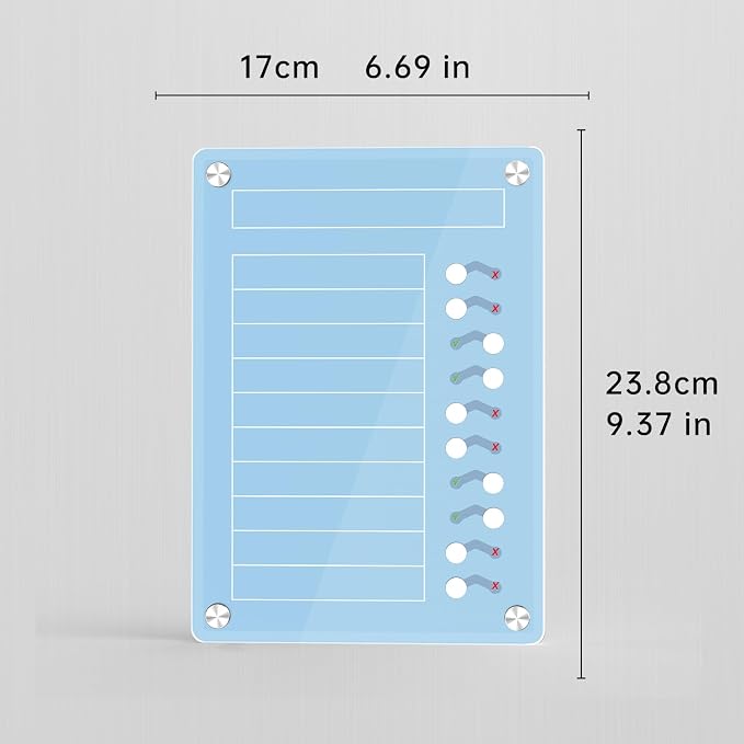 NiHome Magnetic Chore Chart with Sliders, Acrylic to Do List Planning Board - Image 8