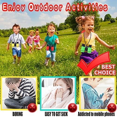 Kids Binoculars Ages 3-12 with Compass & Whistle - Image 3
