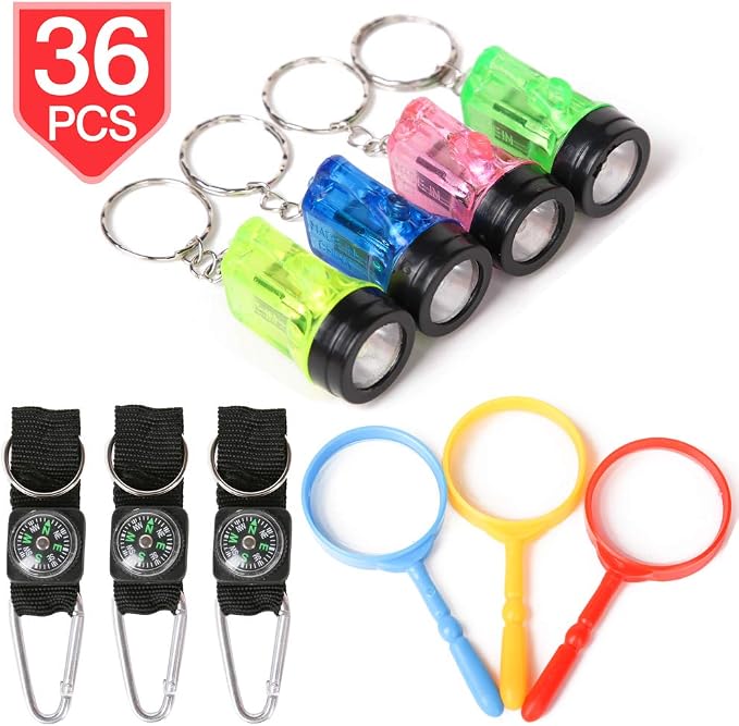 PROLOSO Nature Exploration Kit Outdoor Games Party Favors Toys for Kids Perfect for Adventure Theme Parties, Explorer, Camping, Hikes, Scouts 36 Pack - Image 7