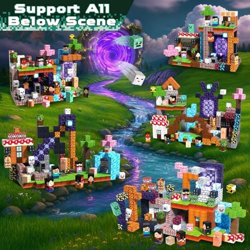 ToyUnited 300PCS Magnetic Blocks - Magnet Building Blocks, Stacking Magents Cubes Toys Adventure Set Theme, STEM Montessori Sensory Toys for Kids Boys and Girls Ages 3 4 5 6 7 8 9 10+ Birthday Gifts - Image 3