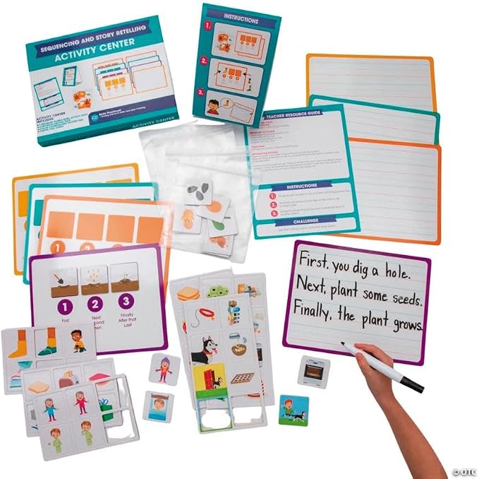 Fun Express Preschool Sequencing & Story Retelling Skills Educational Activity Center Kit - 22 Pieces by FunExpress
