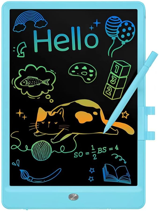 LCD Writing Tablet for Kids, 10.5 Inch Colorful Electronic Board Drawing Pad for Kids, Electronic Erasable Drawing Tablet for Boys Girls Gifts for Toddler Educational Travel Birthday