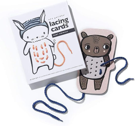 Wee Gallery Lacing Cards for Kids, Sewing Board Toy for Toddlers Ages 3+ by WeeGallery