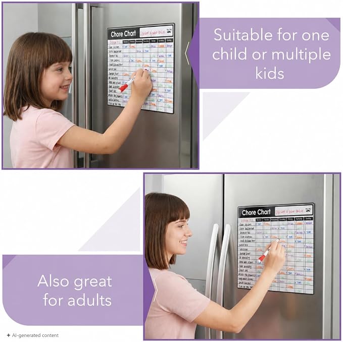 Mr. Pen- Magnetic Dry Erase Chore Chart for Fridge - Image 5