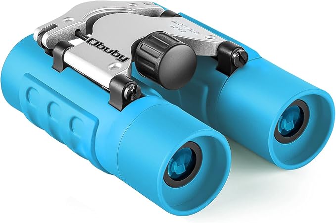 Real Binoculars for Kids Gifts for 3-12 Years Boys Girls 8x21 High-Resolution Optics Compact Toy Binocular for Bird Watching,Travel, Camping by Obuby