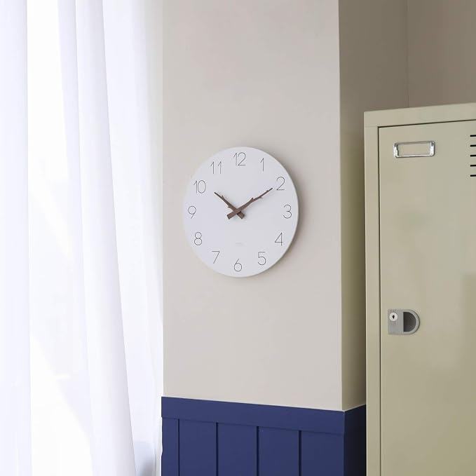 mooas Flatwood Wall Clock (Twig),12" Non-Ticking Sweep Movement - Image 3