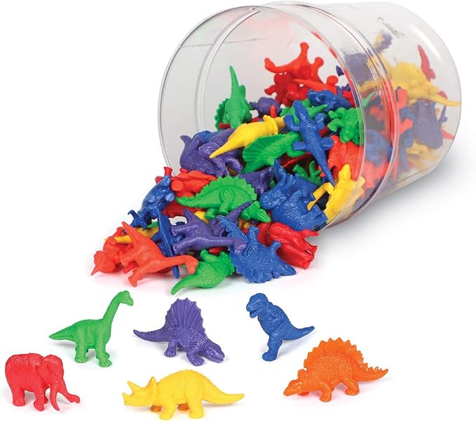 Learning Resources Mini-Dino Counters - 108 Pieces, Ages 3+ Toddler Learning Toys, Dinosaurs for Toddlers, Dinosaurs Action Figure Toys, Kids' Play Dinosaur and Prehistoric Creature Figures - Image 2