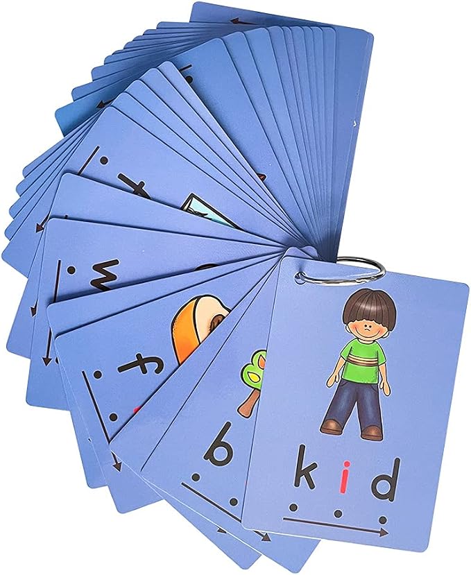 Lilias CVC Flashcards, CVC Word Builders, Toddler Learning Toys, Learning Supplies for Kindergarten Preschool, 126 Cards, 4.3 X 3 inch - Image 7