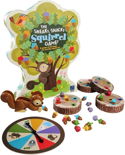 Educational Insights The Sneaky, Snacky Squirrel Game - Toddler Board Games for 3 Year Olds, Fine Motor Skills Toys for Toddlers, Color Matching Preschool Games, Tweezer Tool Fine Motor Game by EducationalInsights