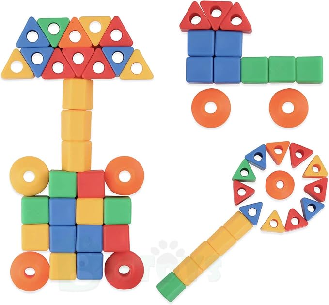 BMTOYS Lacing Beads for Kids - 70pcs Threading Beads Occupational Therapy Toys for Kids Fine Motor Skills Developmental Activity OT Toys - Image 7