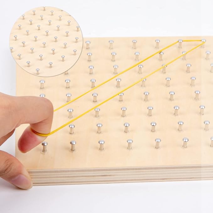 Wooden Geoboard Path Planning Educational Toy for Kids 5+ - Image 5