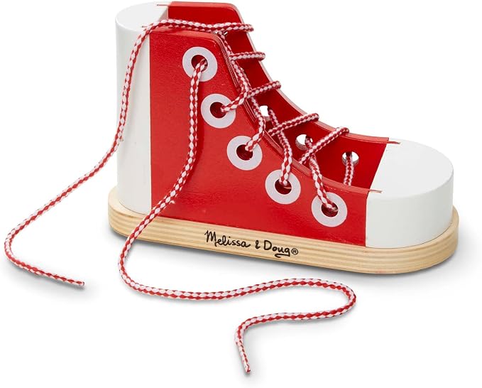 Melissa & Doug Deluxe Wood Lacing Sneaker - Learn to Tie a Shoe Educational Toy by Unknown