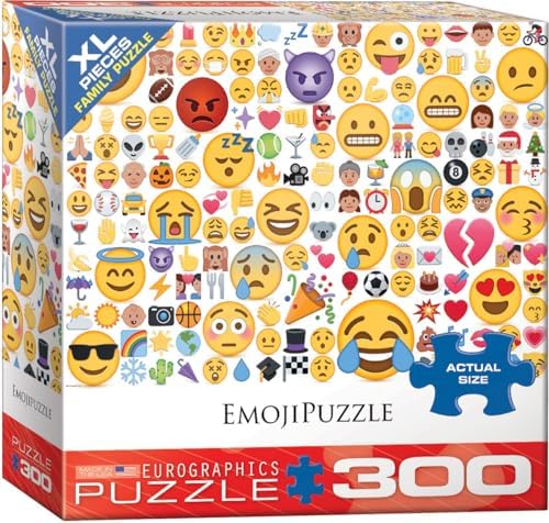 EuroGraphics Emoji (300 Piece) Puzzle, Multi, 19-1/4inx26-3/4in by EuroGraphics