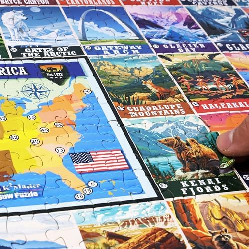 Think2Master Colorful Vintage USA National Parks 500 Pieces Very Large Pieces Jigsaw Puzzle for 13+, Adults & seiors. Great Gift for People Interested in Traveling. Size: 26.8” X 18.9” - Image 2