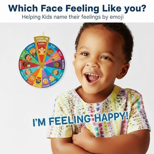 Feelings Wheel for Kids, Soft Plush Preschool Learning Chart for Toddlers and Autism Children, Portable Calming Corner Items - Image 4
