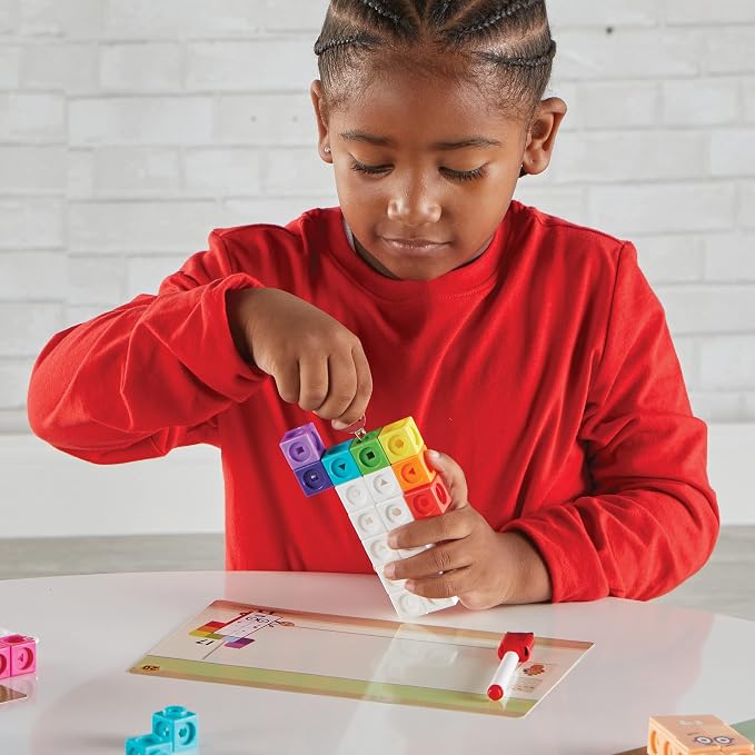 hand2mind MathLink Cubes Numberblocks 11-20 Activity Set, Ages 3+ - Image 4