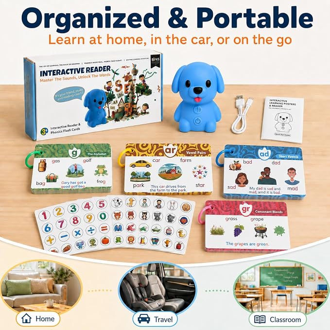 Phonics Learning Toy with Reader Dog, 148 Pages, 90 Stickers, Ages 3-8 - Image 8