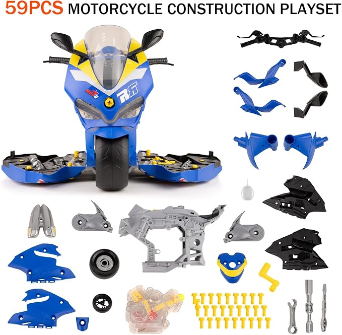 Take Apart Motorcycle Toy for Kids 3-5, Interactive Mechanic Repair Set - Image 5