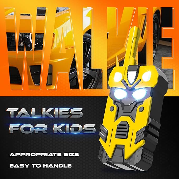 Hornet Transform Toys Walkie Talkies for Kids 2 Pack Robot - 2500FT Range with Cool Light Effects, Birthday Gifts for Boys Girls Ages 3-12, Outdoor Camping Gear, Toddler Toys for Indoor Outside Play