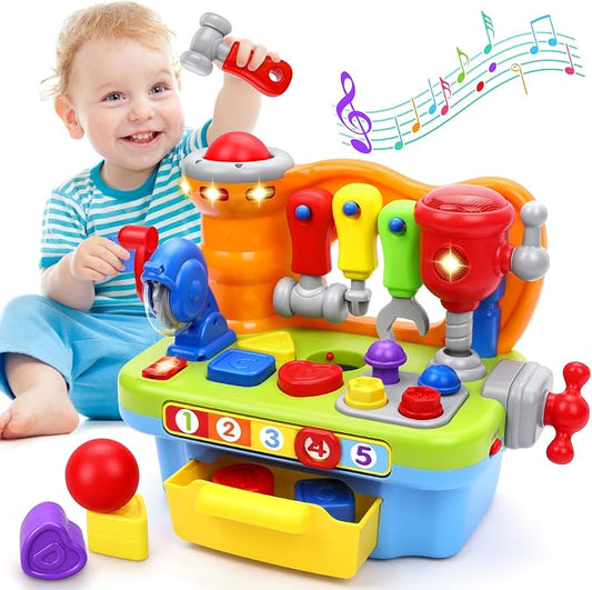 Toys for 1 Year Old Boy, Musical Toy Tool Bench, 1 2 3 Years old Boy Gifts by ORWINE