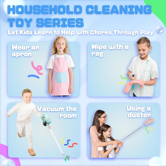 SMILESSKIDDO 3-in-1 Kids Vacuum that Really Works, Toy Vacuum for Kids - Image 6
