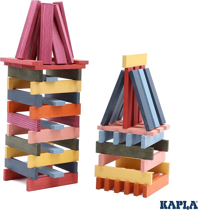 KAPLA 100 Octocolor Case - Wooden Construction Set 100 Colored Building Planks - Image 7