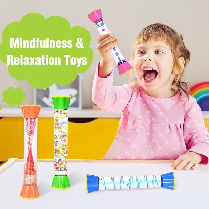 Sensory Tubes 4 Pack - Liquid Motion Bubbler Toy - Image 6