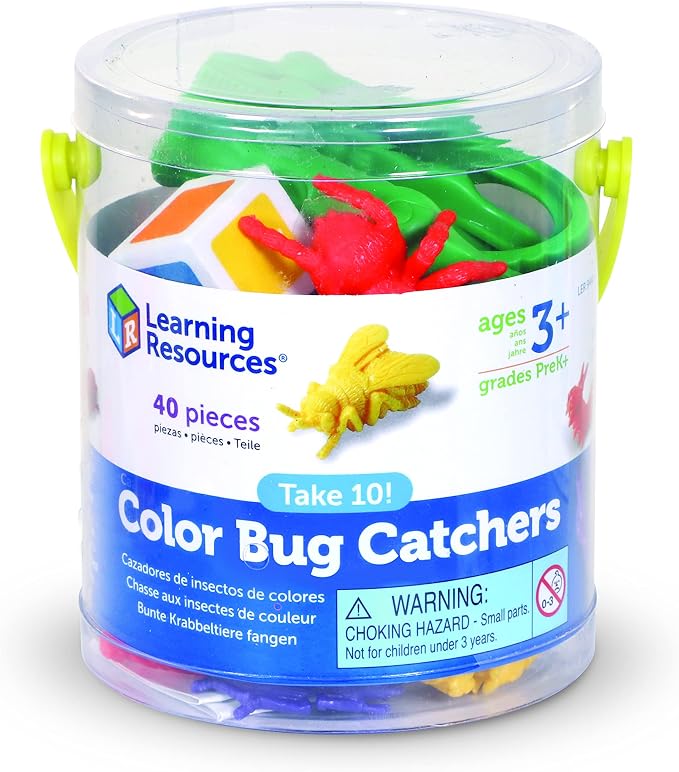 Learning Resources Take 10! Color Bug Catchers, Fine Motor Skills, For 2-4 Players, Ages 3+ - Image 4