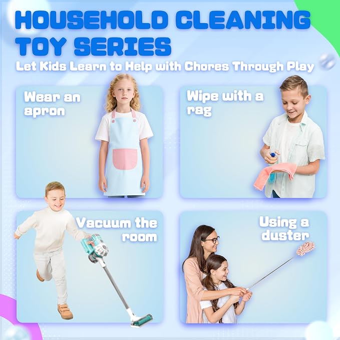 SMILESSKIDDO 3-in-1 Kids Vacuum that Really Works, Toy Vacuum for Kids - Image 5