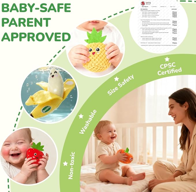 Baby Color Sorting Sensory Toys - Fruit Vegetable Play Food 1 Year Old Toys - Image 6