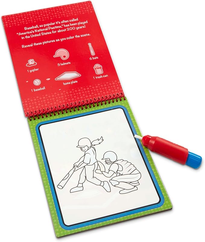Melissa & Doug On The Go Water Wow! Reusable Water-Reveal Coloring Activity Pad – Sports - Image 8