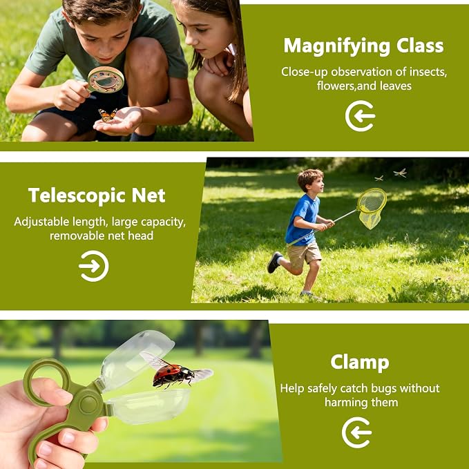 Wooden Bug Catcher Kit for Kids 3+, Bug Catching & Outdoor Explorer kit - Image 3