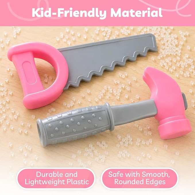 Liberry Kids Tool Set Pretend Toy for 3 4 5 Years Old with Costume - Image 7