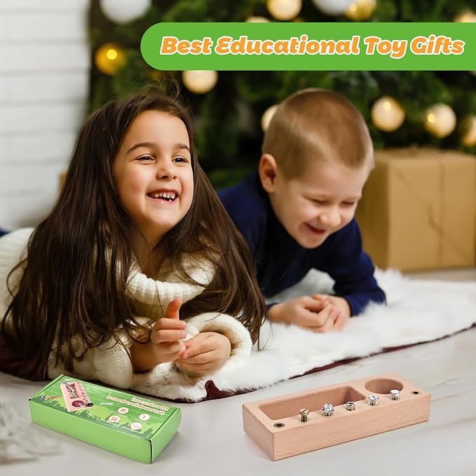 Montessori Screwdriver Board Set, Montessori Toys for 3 4 5 Year Old, Wooden Screw Driver Activities Tools, Fine Motor Skills Preschool Learning Sensory Toy - Image 8