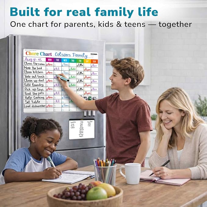 Magnetic Chore Chart for Kids at Home - Gift Reward Visual Schedule Chart - Image 5