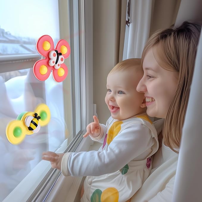 ALASOU Suction Cup Spinner Airplane Travel Toys for 1 Year Old Boy Girl - Image 2