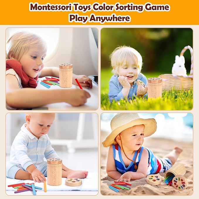 Color Sorting Toys for Toddler, Montessori Toys for 1-3 Year Old - Image 7