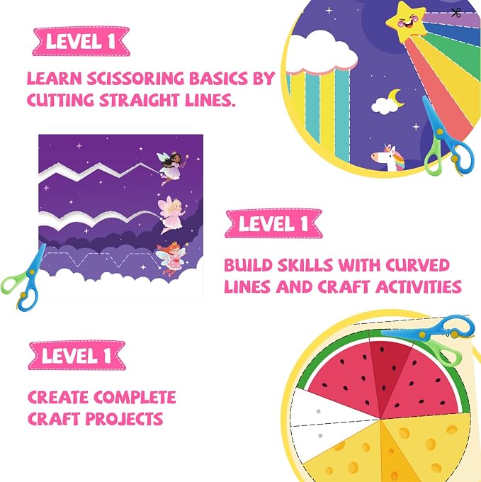 Toddler Scissor Skills Activity Book, Art Supplies and Crafts for Kids 4-6 - Image 4