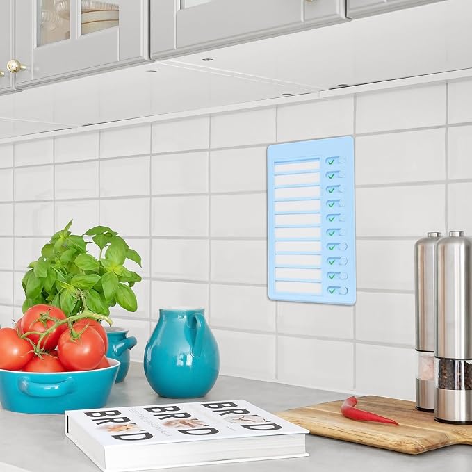 8Pcs Blank Chore Chart Kids Chore Chart with 10 Replacement Cardboard, Chore Chart for Kids Multiple Kids, Chores Checklist Task Board Sliding Routine Chart, ADHD Tools and Visual Schedules - Image 5